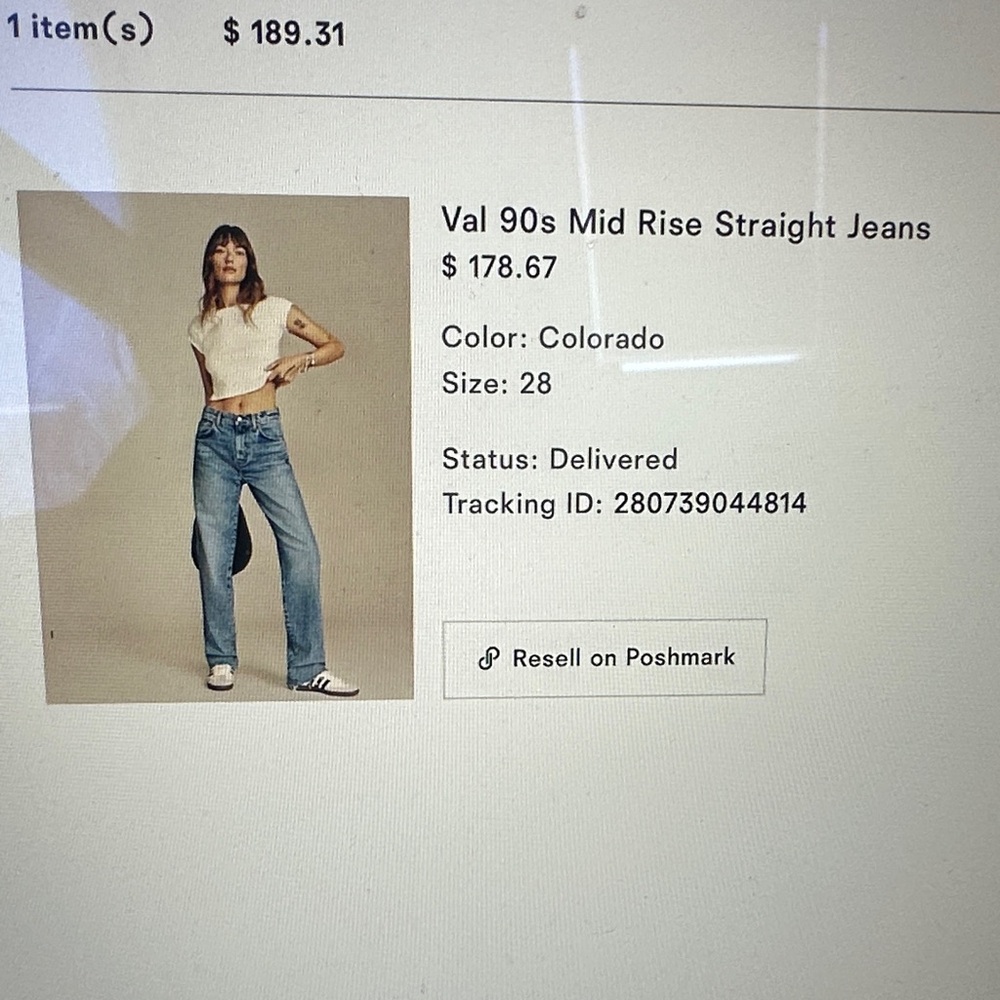 Reformation Val 90s Straight Jeans - Light Blue Wash